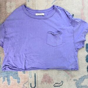 Free People Purple T-Shirt with Pocket